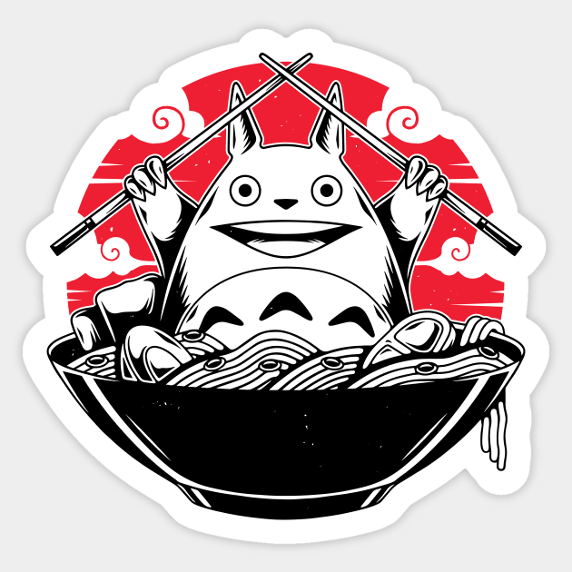 Neighbor Ramen Sticker by Alundrart